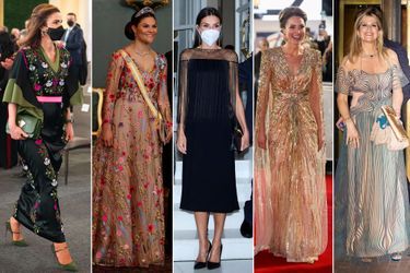 La reine Rania de Jordanie, la princesse Victoria de Suède, la reine Letizia d&#039;Espagne, Kate Middleton et la reine Maxima des Pays-Bas 