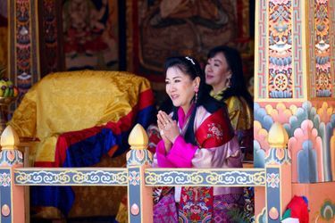Les reines-mères du Bhoutan Tshering Yangdoen and Dorji Wangmo à Thimphou, le 17 décembre 2021