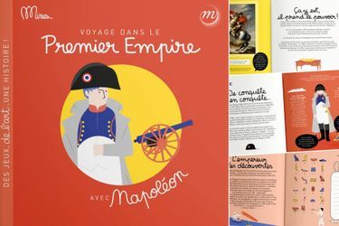 Cahier d’activités &quot;Voyage dans le Premier Empire avec Napoléon&quot;, publié par Minus Editions en partenariat avec la RMN