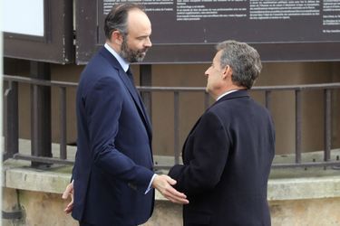 Edouard Philippe et Nicolas Sarkozy, il y a un an, le 11 mars 2020 lors d&#039;une cérémonie à Paris en hommage aux victimes du terrorisme. 