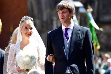Le prince Ernst August de Hanovre junior et Ekaterina Malysheva à Hanovre, le 8 juillet 2017, jour de leur mariage 