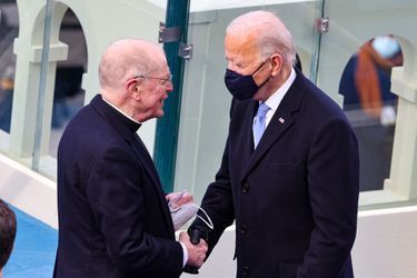 Leo O'Donovan et Joe Biden le jour de l'investiture le 20 janvier 2021.