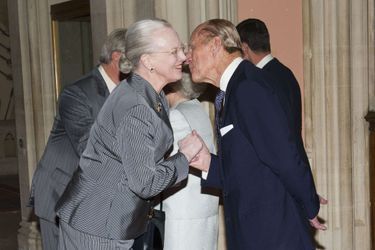La reine Margrethe II de Danemark et le prince Philip au château de Windsor, le 18 mai 2012 