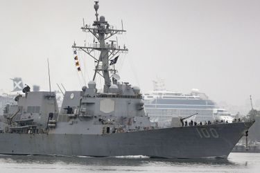 L'USS Kidd, l'un des destroyers impliqués dans les rencontres avec de mystérieux "drone" en juillet 2019.