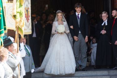 Le prince Ernst August de Hanovre junior et Ekaterina Malysheva à Hanovre, le 8 juillet 2017, jour de leur mariage.