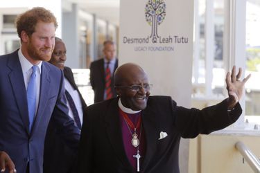 Prince Harry et Desmond Tutu a Cape Town en novembre 2015