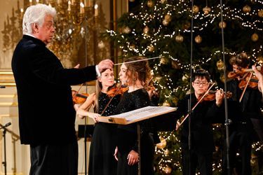 Enregistrement du concert de Noël au Palais royal à Bruxelles, le 21 décembre 2021