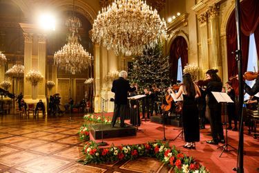 Enregistrement du concert de Noël au Palais royal à Bruxelles, le 21 décembre 2021