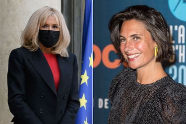 Brigitte Macron ici en octobre dernier à l'Elysée et Alessandra Sublet au Festival de l'Alpe d'Huez en janvier 2020. 