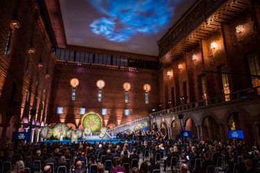 La cérémonie des prix Nobel à Stockholm, le 10 décembre 2021