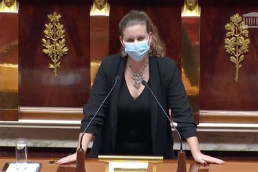 Mathilde Panot à l'Assemblée nationale, mardi soir.