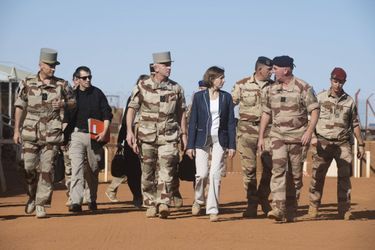 Florence Parly, la ministre des Armées, lors d’un déplacement à Gao, au Mali, en 2019.