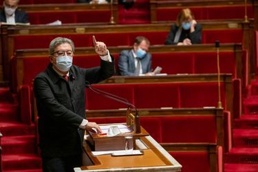 Jean-Luc Mélenchon lundi à l'Assemblée nationale.