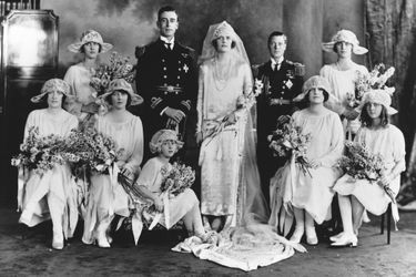 Lord Louis Mountbatten lors de son mariage avec Edwina Ashley. 