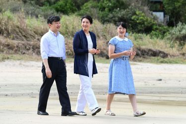 La princesse Aiko du Japon avec ses parents, le 16 août 2018