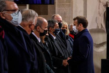 Le prince Albert II de Monaco lors de la cérémonie d'entrée au Panthéon de Joséphine Baker, à Paris le 30 novembre 2021