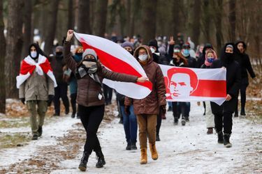 Manifestation à Minsk, au Bélarus, le 13 décembre 2020.