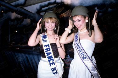 « Frédérique Leroy va-t-elle devenir Miss Univers 83 ? C'est en tout cas ce que lui souhaite la Canadienne Katherine Baldwin, Miss Univers 82. » - Paris Match n°1772, 13 mai 1983