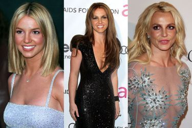 Britney Spears en 1999, 2013 et 2017. 