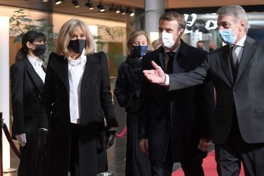 Emmanuel Macron et son épouse Brigitte au Parlement européen à Strasbourg.