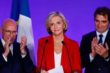 Eric Ciotti, Valérie Pécresse et Christian Jacob au siège des Républicains à Paris, le 4 décembre 2021.