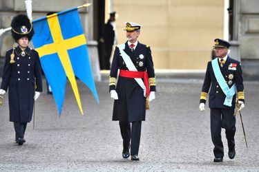 Le roi Felipe VI d&#039;Espagne et le roi Carl XVI Gustaf de Suède à Stockholm, le 24 novembre 2021
