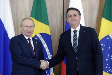 Vladimir Poutine et Jair Bolsonaro en novembre 2019.