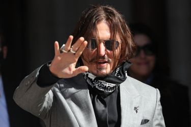 Johnny Depp lors de son procès contre le "Sun" à Londres, en juillet dernier. 