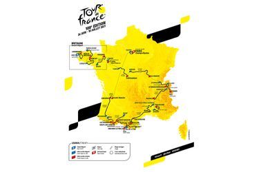 La carte du Tour de France 2021