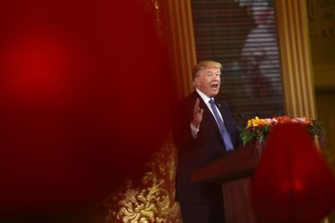 Donald Trump à Pékin, en novembre 2017.