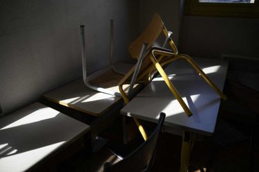 Une salle de classe en France.