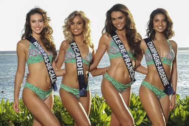 Les Miss posent par régions sur l&#039;île de la Réunion le 21 novembre 2021