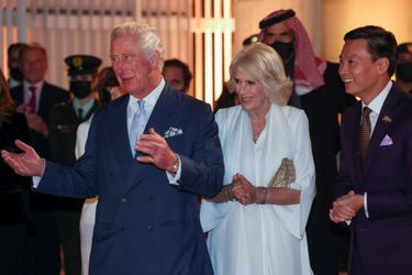 Le prince Charles et la duchesse de Cornouailles Camilla à Amman, le 17 novembre 2021