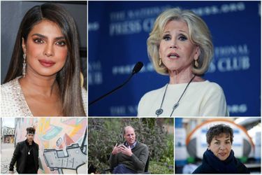 Priyanka Chopra, Jane Fonda,  Prince Royce, prince William, Christiana Figueres.