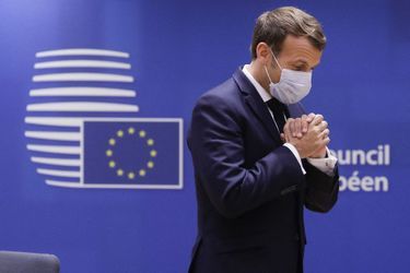 Emmanuel Macron lors du sommet européen, le 15 octobre.
