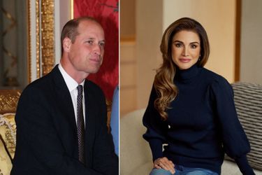 Le prince William, le 7 octobre 2020 - La reine Rania de Jordanie, photo diffusée pour ses 50 ans, le 31 août 2020