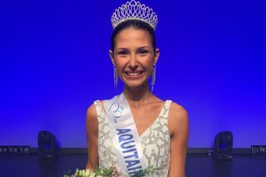 Miss Aquitaine 2020 Leïla Veslard le soir de son élection à Anglet le 29 août 