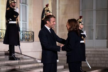 La vice-présidente américaine Kamala Harris reçue à l'Elysée par Emmanuel Macron, mercredi 10 novembre 2021.