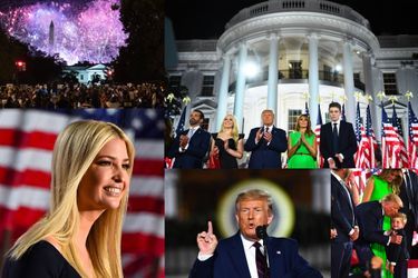 Le clan Trump, dont Ivanka Trump (à g.), jeudi soir, pour le dernier soir de la convention républicaine à Washington.