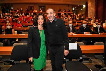 Anne-Judith et Elie Semoun à la projection du documentaire «Mon Vieux» à Monaco le 11 novembre 2021