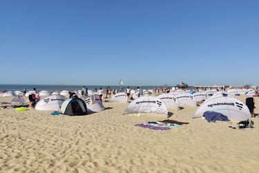 Photo de la plage de Blankenberge, en Belgique, capturée le 31 juillet 2020