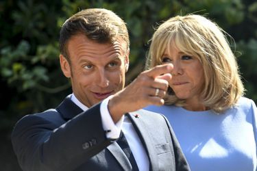 Emmanuel et Brigitte Macron le 19 août à Brégançon.