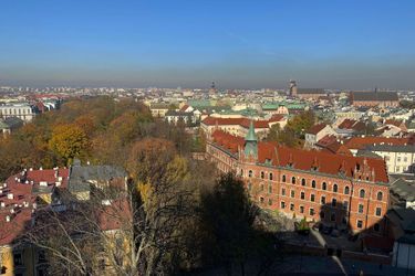 Général vue de Cracovie faite de la colline du Wawel.