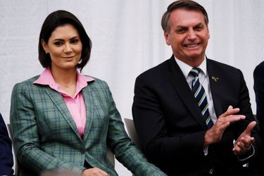 Michelle et Jair Bolsonaro en mars dernier. 