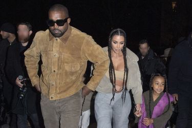 Kanye West, Kim Kardashian et leur fille North à Paris en mars 2020
