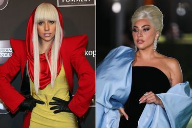 Lady Gaga : à gauche en 2008 et à droite en 2021