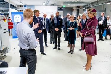 Le prince héritier Haakon de Norvège avec le roi Willem-Alexander et la reine Maxima des Pays-Bas à Trondheim, le 11 novembre 2021