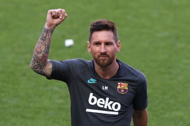 Lionel Messi, à l&#039;entrainement à Lisbonne.