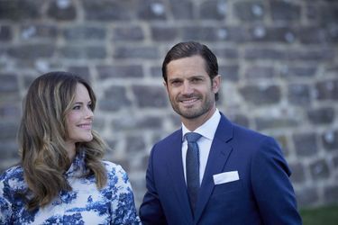 La princesse Sofia et le prince Carl Philip de Suède au château de Borgholm, le 14 juillet 2020
