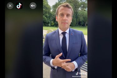 Emmanuel Macron sur TikTok.